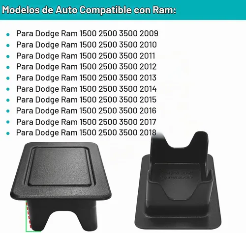 Vista 3 de TTCR-II Compatible con tapas de bolsillo para riel de cama Ram 2009-2018