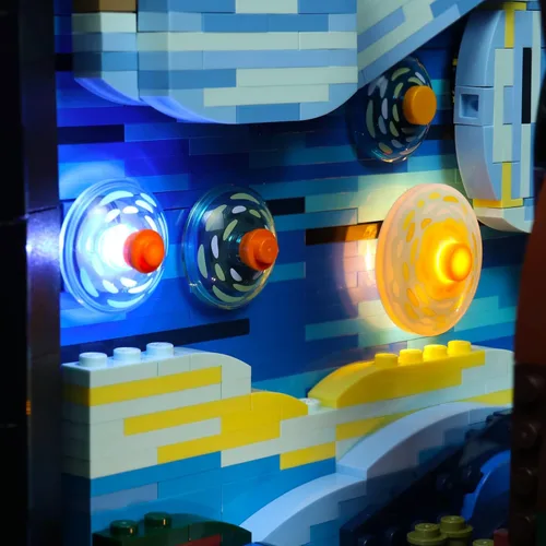 Vista 6 de VONADO Kit de luces LED compatible con Starry Night Lego 21333, iluminación de bricolaje para Van Gogh Starry Night (sin modelo), luces decorativas