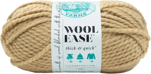 Vista 156 de Lion Brand Yarn - Ovillo de lana Wool-Ease Thick & Quick color fuerza aérea Super Bulky Wool Acrylic Blend Fiber for Soft Hats, Sweaters, Chunky