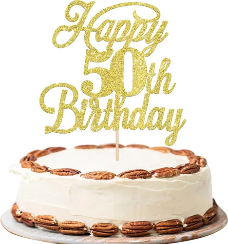 Vista 70 de Rsstarxi 1 paquete de decoración para tarta de cumpleaños 8 con purpurina negra de 8 años y fabulosos saludos a 8 años de edad, para celebrar el 8º