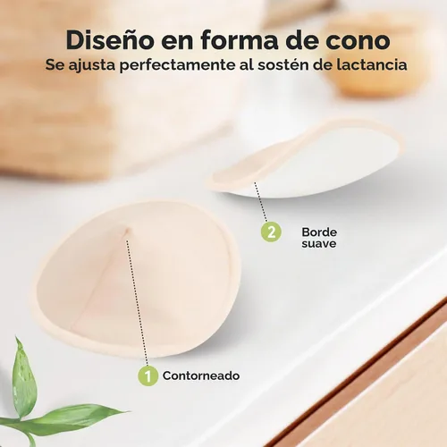 Vista 4 de Almohadillas de lactancia de viscosa de bambú orgánico, 8 almohadillas lavables para lactancia materna, bolsa de lavado, reutilizables