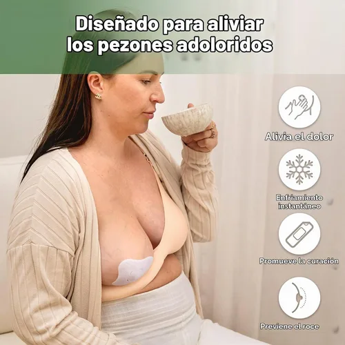 Vista 2 de haakaa Almohadillas de hidrogel con lanolina, alivio refrescante