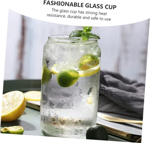Vista 2 de Angoily Taza de almacenamiento con pajilla, acabado de cristal transparente adecuada para todo tipo de bebidas