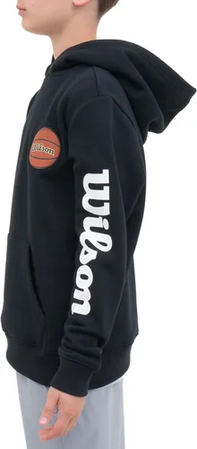 Vista 3 de WILSON Sudadera con capucha de forro polar para niños, con estilo, variedad de diseños