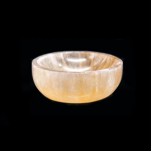 Vista 10 de Soul Sticks Cuencos de cristal de selenita para manchas, curación y recarga de cristales, cuenco de selenita pura y estación de carga de cristal