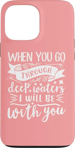 Vista 23 de iPhone 16 Bible Verse Isaiah 43:2 Christian Quote Motivational Gifts Case