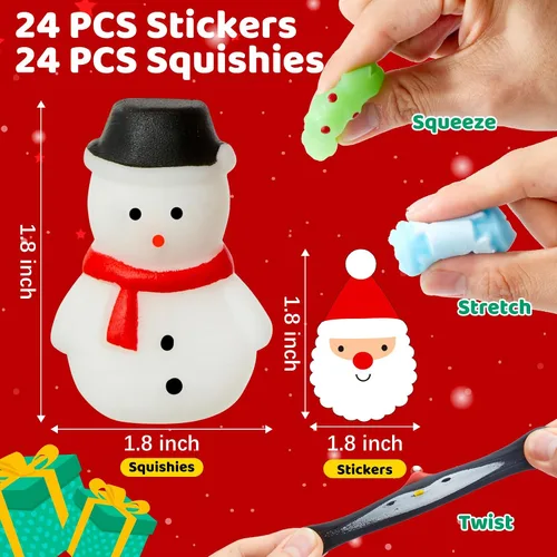 Vista 2 de TOANWOD 24 piezas de juguetes esponjosos Mini Mochi para recuerdos de fiesta, juguetes Kawaii para aliviar el estrés, juguetes sensoriales