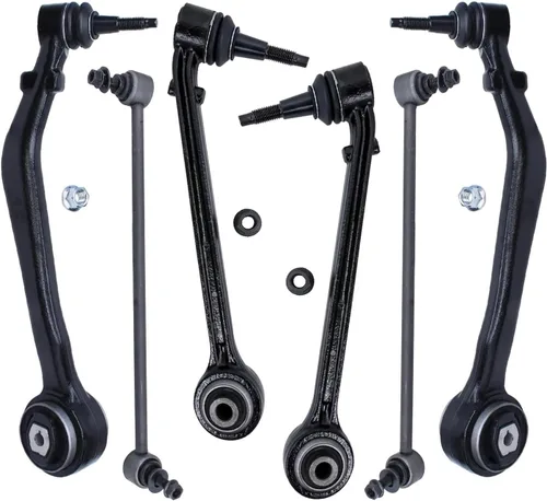 Vista 12 de Detroit Axle - Kit de extremo delantero para Chrysler 300 Dodge Charger 2011-2023 Challenger, 2 Lower Rearward Control Arms 2 Outer Tie Rods 2