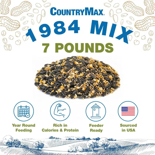 Vista 2 de CountryMax Mezcla de semillas de pájaro Heritage Mix de 7 LB 1984 1984 Mix