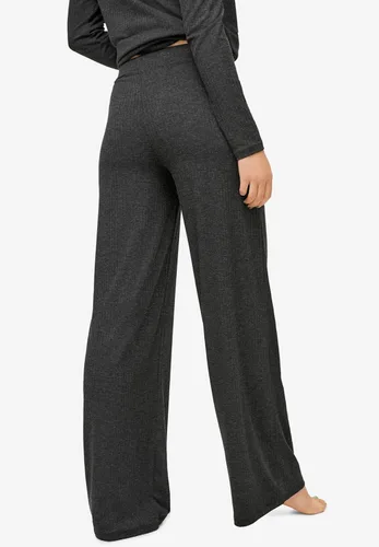 Vista 3 de Ellos Pantalones de punto acanalado de pierna ancha para mujer de talla grande