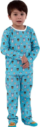 Vista 2 de Masha and The Bear Conjunto de pijama Kool Kawaii de manga larga azul