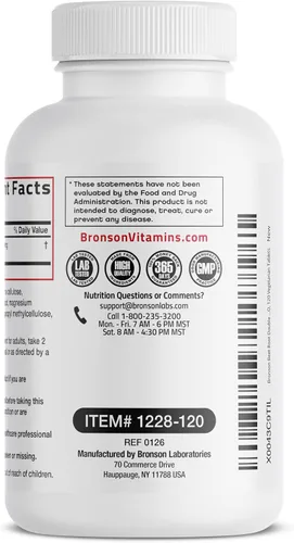 Vista 5 de Bronson Raíz de remolacha de doble fuerza, sin OMG, 120 tabletas vegetarianas