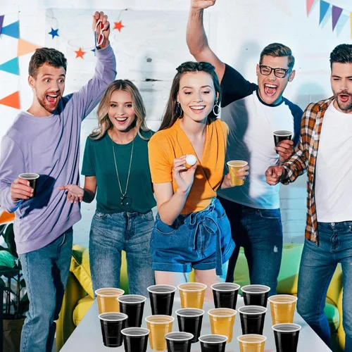 Vista 7 de 120 vasos de chupito de oro negro de 2 onzas, vasos de chupito negros y dorados, vasos de chupito de feliz año nuevo para beber, degustaciones