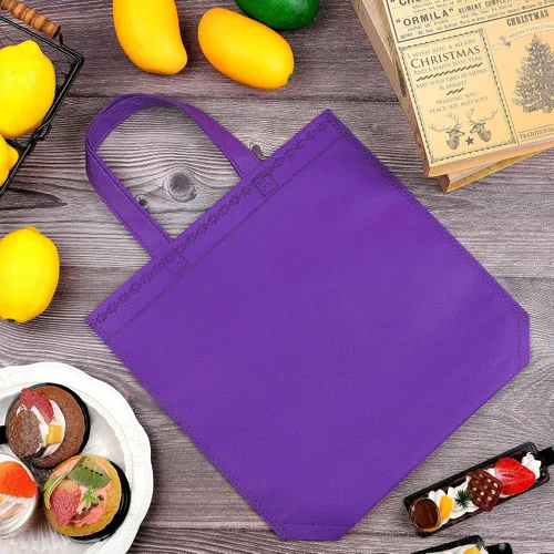 Vista 3 de Aneco 24 Pack Party Non-Woven Gift Bags Reusable Tote Bags in Bulk Rainbow Goody Bag with Handles for Birthday Party Supplies