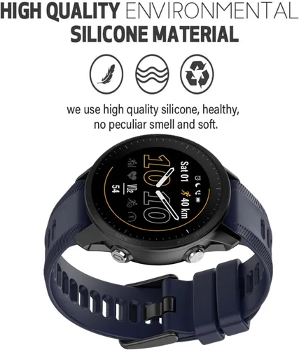 Vista 3 de Correa de silicona suave compatible con Garmin Forerunner 955/Forerunner 945/Forerunner 935/Instanct 2/Instanct/Descent G1/Fenix 6/Fenix 6 Pro/Fenix