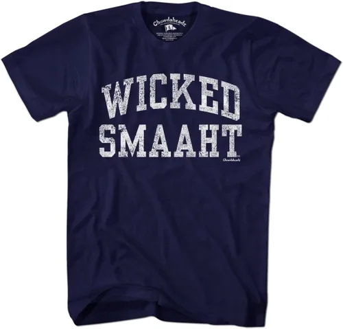 Vista 2 de Chowdaheadz Wicked Smaaht - Camiseta divertida de humor de Nueva Inglaterra