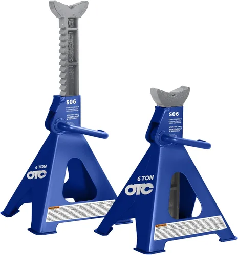 Vista 4 de OTC S03 - Soportes de gato de 3 toneladas - Par 17-11/16" Max. Height; 12" Min. Height; 8-1/4" x 7-1/2" Base; 11 Tooth Ratcheting Adjustment; 1" x