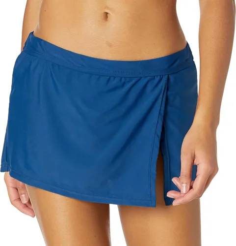 Vista 4 de Catalina Traje de baño de bikini con falda estándar para mujer, Negro