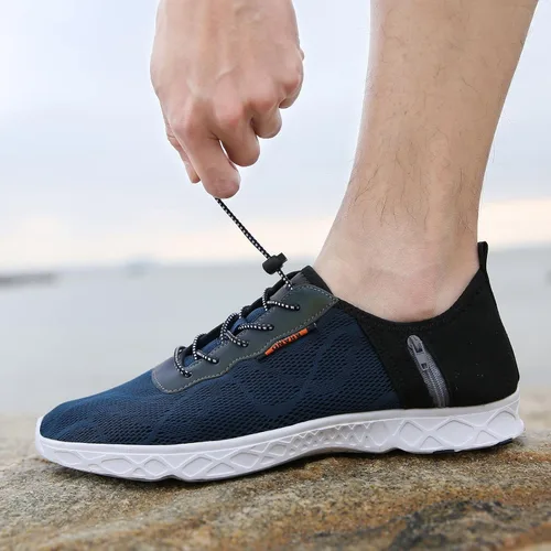 Vista 6 de Whatseaso Zapatos acuáticos para mujeres y hombres, ligeros, de secado rápido, para playa, adultos, zapatos deportivos para natación, surf, piscina