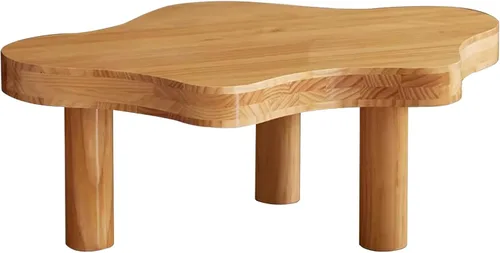 Vista 8 de HM&DX Mesa de centro de nube irregular con 3 patas, mesa central moderna de mediados de siglo para dormitorio, sala de estar, bonita mesa auxiliar
