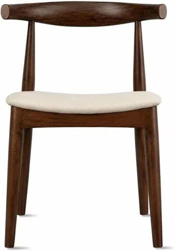 Vista 15 de 2xhome Juego de 2 sillas de comedor de madera maciza Asiento acolchado tapizado de lino beige Silla lateral moderna estilo codo de granja Negro