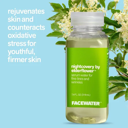 Vista 2 de Facewater Nightcovery by Elderflower Suero Agua para líneas finas y arrugas