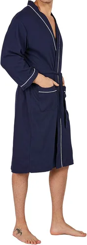 Vista 2 de YIMANIE - Bata de baño de algodón para hombre