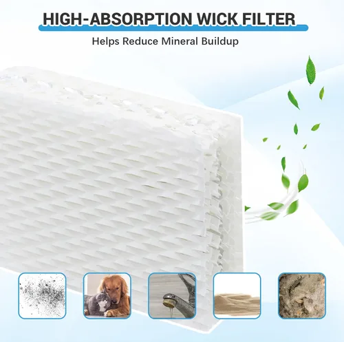 Vista 6 de WF813 - Filtro humidificador compatible con Equate EQWF813, EQ-2119-UL, Relion RCM-832N RCM832, ProCare PCWF813, PCCM-832N, filtro de mecha