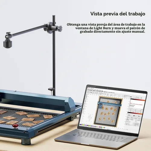 Vista 3 de Longer Nuevo Kit de Cámara LightBurn para Grabadoras Láser – Cámara de Precisión de 5 MP HD con Posicionamiento Automático, Soporta Grabación