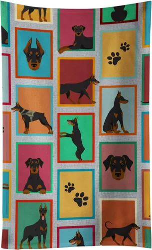 Vista 83 de Caroline's Treasures MLM1160KTWL - Lots of Red Siberian Husky - Toalla de cocina para invitados, toalla de baño decorativa para cara, té, paño