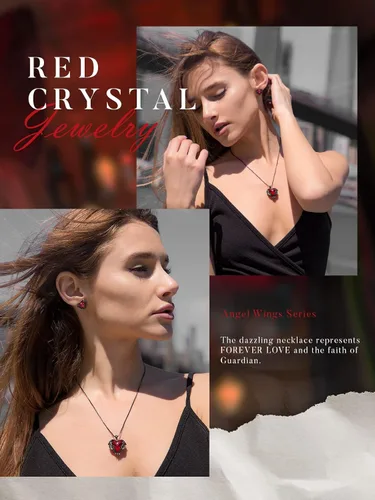 Vista 6 de CDE - Collar con dije de corazón de ala de ángel para mujer, dije de tono plateadodorado, regalo de Navidad, San ValentínDía de la Madre