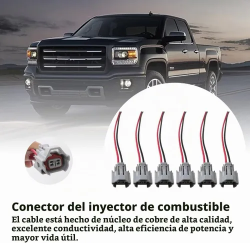 Vista 8 de Coleta eléctrica del enchufe del conector hembra del inyector de combustible de la alta impedancia 6x