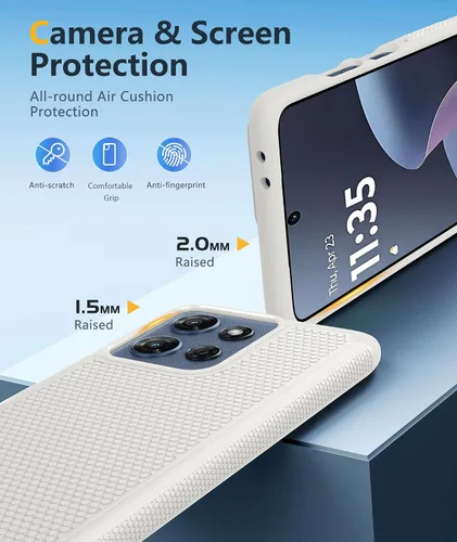 Vista 369 de FNTCASE Funda para iPhone 17 Pro: Fundas delgadas translúcidas de color azul claro compatibles con MagSafe, protección completa de la cámara