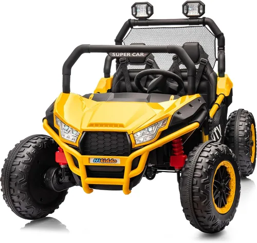Vista 9 de Hikiddo 24V Kid UTV, coche eléctrico de 2 plazas para niños grandes 3-8 con control remoto Rojo oscuro