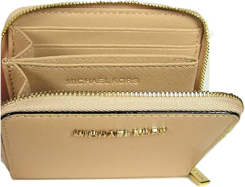 Vista 3 de MICHAEL Michael Kors Jet Set Viaje Patente Cuero Titular de la Tarjeta Zip Billetera Oyster