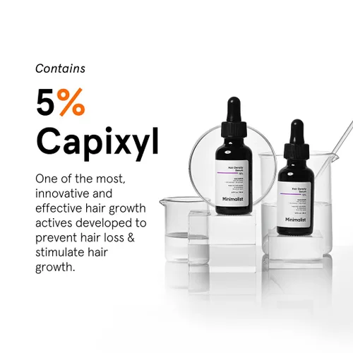 Vista 7 de Minimalist Suero de densidad capilar 18% Con Procapil, Capixyl, Redensyl, Anagain y Baicapil para el control de caídas del cabello Mujeres