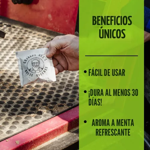 Vista 4 de Grandpa Gus's Bolsas repelentes de ratones extra fuertes, aceite de menta y canela, control de disuasión natural de roedores para garaje, RV