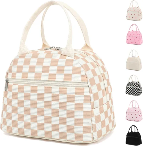 Vista 26 de GYEUKHAM - Bolsa de almuerzo para mujeres, fiambrera para hombres adultos y niños niñas, pequeña y linda, con gran capacidad, bolsa de almuerzo