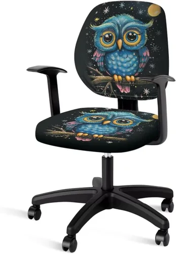Vista 48 de Funda para silla de oficina con diseño de mariposa de 2 piezas, fundas para silla de juegos, bonitas fundas transpirables para silla de escritorio