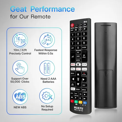 Vista 5 de Nuevo control remoto universal para todos los controles remotos de TV LG, reemplazo actualizado para LG Smart TV con 6 botones de acceso directo