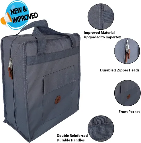 Vista 6 de Bolsa de zapatos para viajes, organizador de zapatos portátil, bolsa de almacenamiento, bolsa de zapatos para mujeres y hombres, Gris, Nube