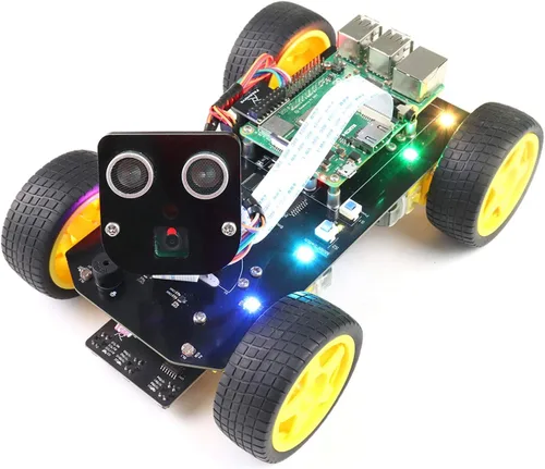 Vista 8 de Freenove Mecanum Wheel - Kit de coche para Raspberry Pi 5 4 B 3 B+ Zero 2 W, seguimiento facial, seguimiento de línea, seguimiento de luz, evitación