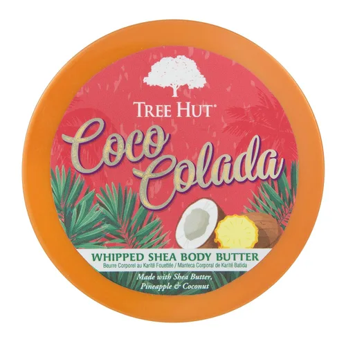 Vista 2 de Tree Hut, manteca corporal batida de karité Coco Colada, 8.4 onzas, con manteca de karité natural para el cuidado corporal esencial nutritivo