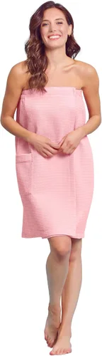 Vista 7 de Women's Bath Wrap - Waffle Weaved Spa Wrap for Women - Comfortable & Adjustable - Absorbent & Quick Dry - Lightweight & Soft