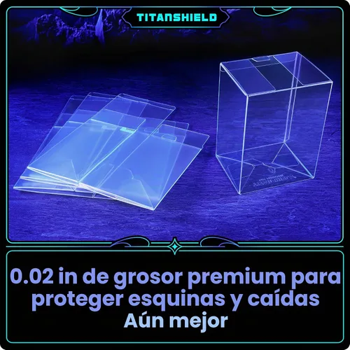 Vista 7 de TitanShield Funda protectora de platino de 0.020 in resistente a los rayos UV y a los arañazos, compatible con Funko, figuras de vinilo de 4