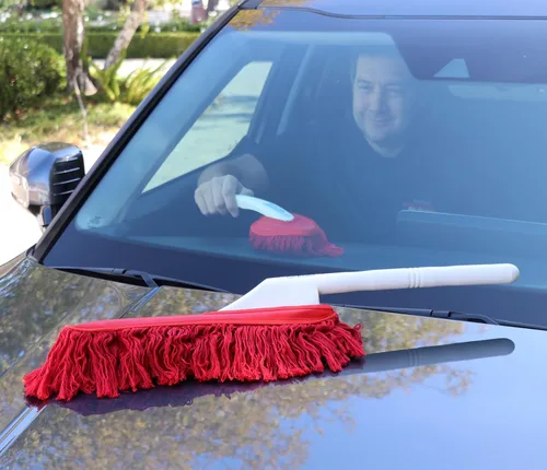 Vista 2 de California Car Duster 62445 kit de limpieza al detalle con manija plástica