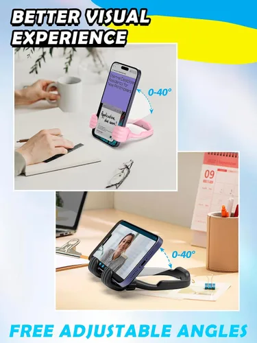 Vista 5 de Rellenos de calcetín para adolescentes, niñas, niños, adultos Soporte para teléfono celular: SOPORTE DE TELEFONO CELULAR PEREZOSO CON PULGAR HACIA