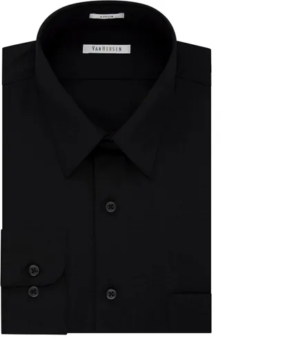Vista 3 de Van Heusen Camisa de vestir para hombre ajuste regular Popelín liso