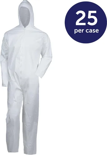 Vista 2 de KLEENGUARD - 3600044324 44324 A40 Elastic-Cuff and Ankles Hooded Coveralls White