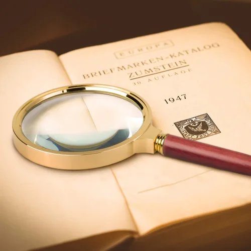 Vista 5 de BASUNE Lupa portátil de 10 aumentos, gafas de lupa de lectura de 10 aumentos con mango de palisandro para lectura de libros y periódicos